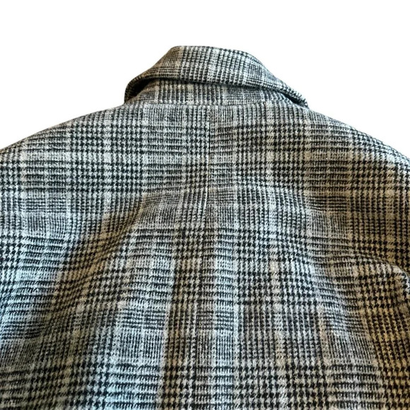 Oak + Fort Grey Black Plaid Wool Blend Jacket Button-Down Size Small Women's - Picture 7 of 12